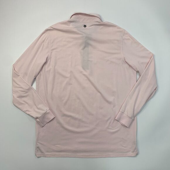 Greyson Polo Shirt Mens L Large Light Pink Long Sleeve Cotton Blend Ribbed Cuffs - Picture 8 of 10